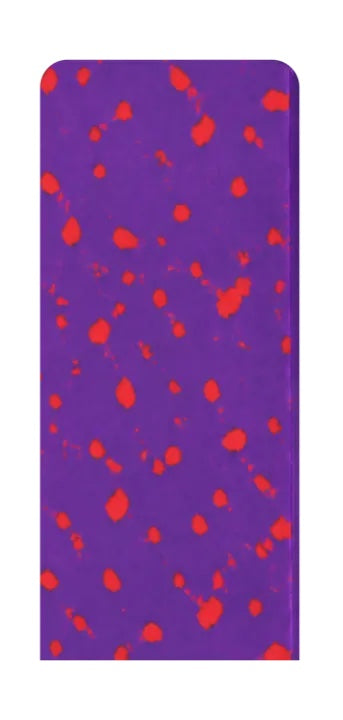 Placa com 60% roxo e 40% vermelho