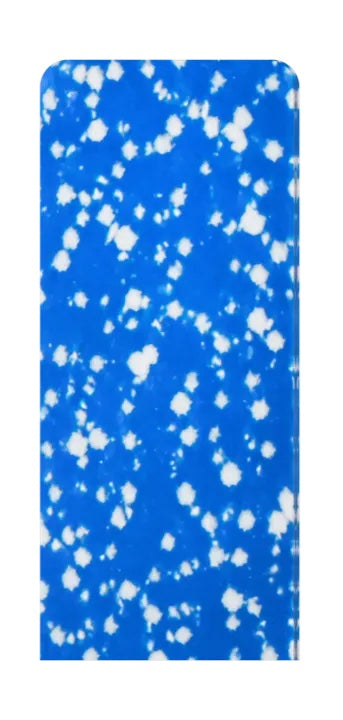 Placa com 60% azul e 40% branco