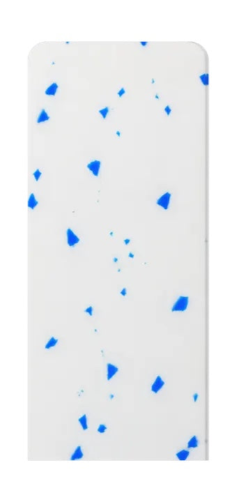 Placa com 80% branco e 20% azul