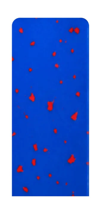 Placa com 65% azul e 35% vermelho
