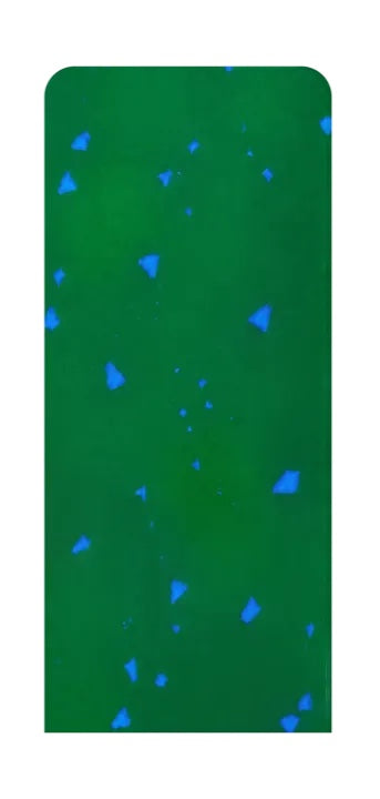Placa com 75% verde e 25% azul