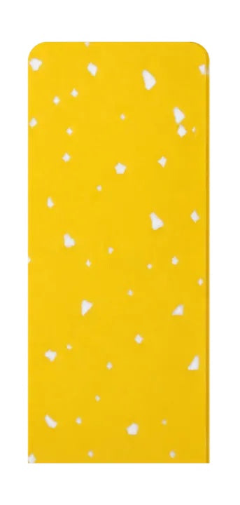 Placa com 85% amarelo e 15% branco
