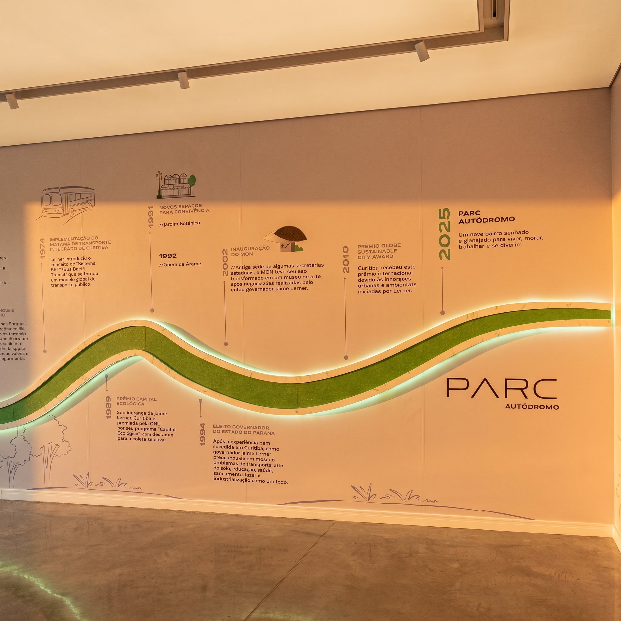 Mural Jaime Lerner produzido pela Rewave e aplicado ao espaço